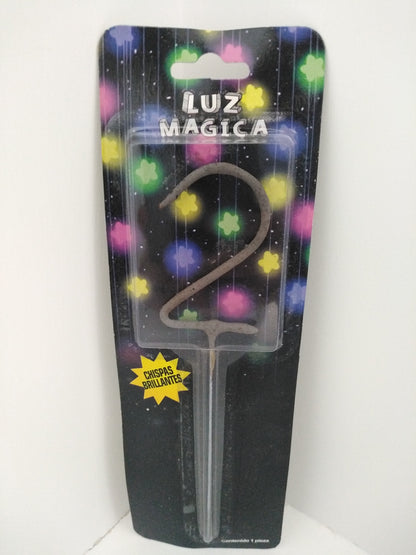 Luz Mágica! Plateada # 0 al 9