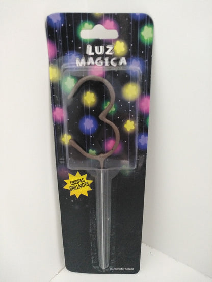 Luz Mágica! Plateada # 0 al 9